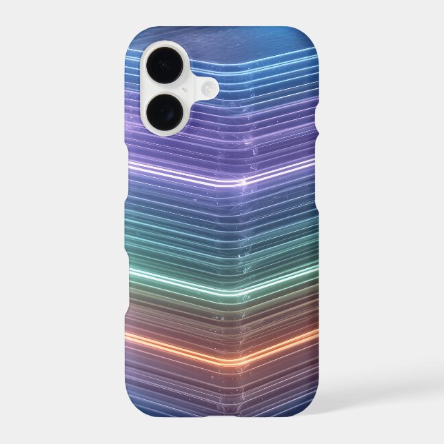 Neon Horizontal Pattern iPhone Case (Back)