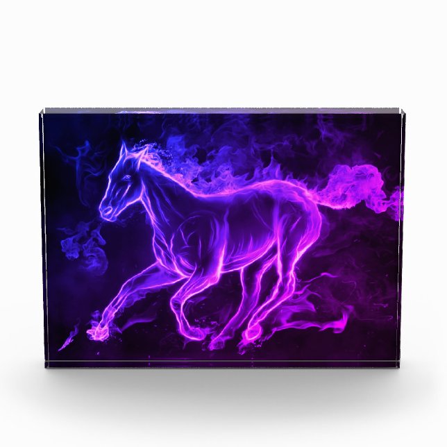 Neon horse photo block (Front)