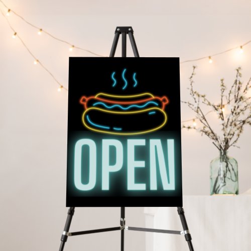 Neon Hot Dog Open Foam Board