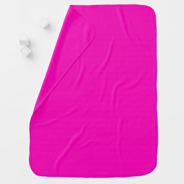 Neon Hot Pink  Baby Blanket (In Situ)