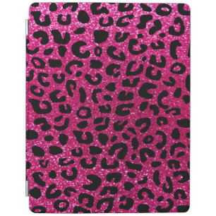Neon hot pink cheetah print iPad smart cover