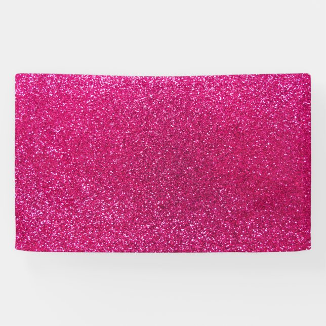 Neon hot pink glitter banner (Horizontal)