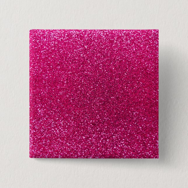 Neon hot pink glitter button (Front)