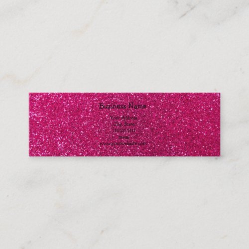 Neon hot pink glitter business card