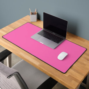 Neon Hot Pink Solid Color   Classic  Desk Mat