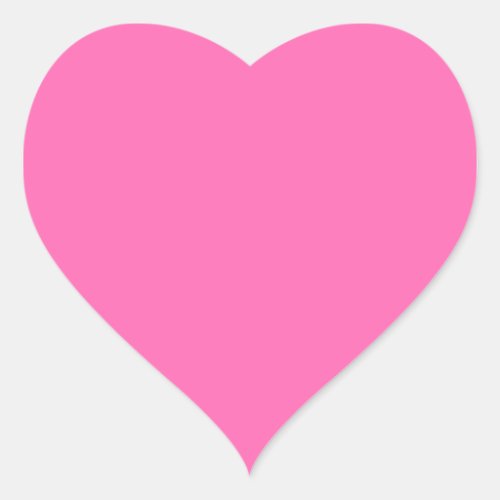 Neon Hot Pink Solid Color  Classic Heart Sticker
