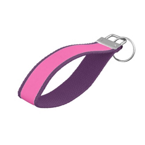 Neon Hot Pink Solid Color  Classic Wrist Keychain