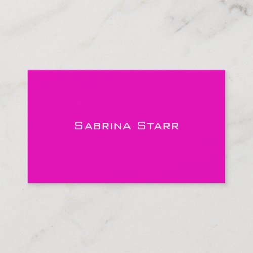 Neon Hot Pink Trend Color  Personalized Card Business Card Templates