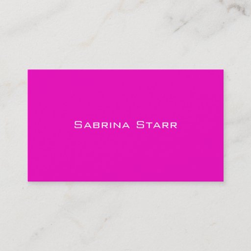 Customizable Neon Hot Pink Trend Color  Personalized Card Business Card Templates