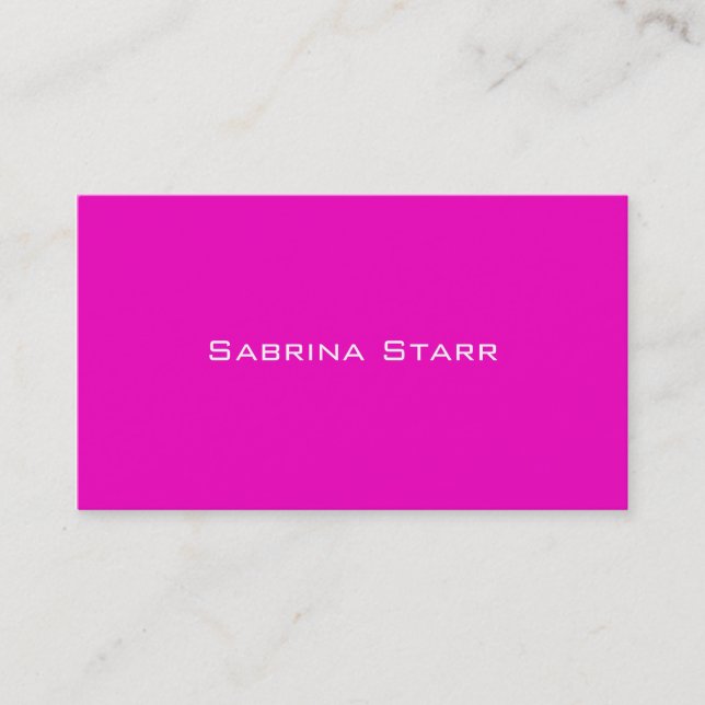 Neon Hot Pink Trend Color  Personalized Card (Front)