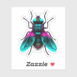 Neon House Fly Sticker