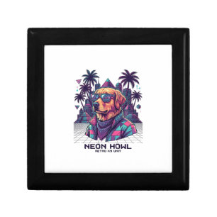 Neon Howl Retro K9 Unit Dog Sunglasses Palm Tree_1 Gift Box