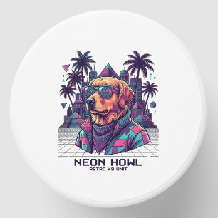 Neon Howl Retro K9 Unit Dog Sunglasses Palm Tree_1 Mini Candle Favors