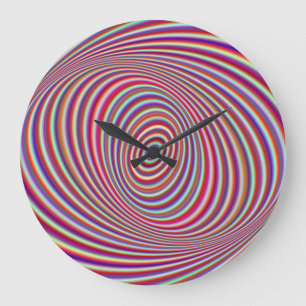 Neon hypnosis large clock