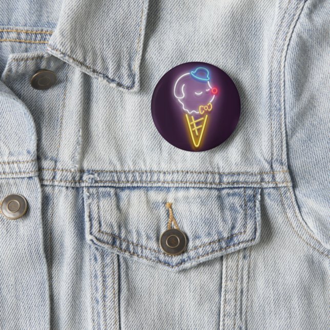 Neon Ice Cream Button (In Situ)