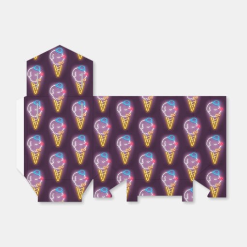 Neon Ice Cream Cone Favor Box Zazzle