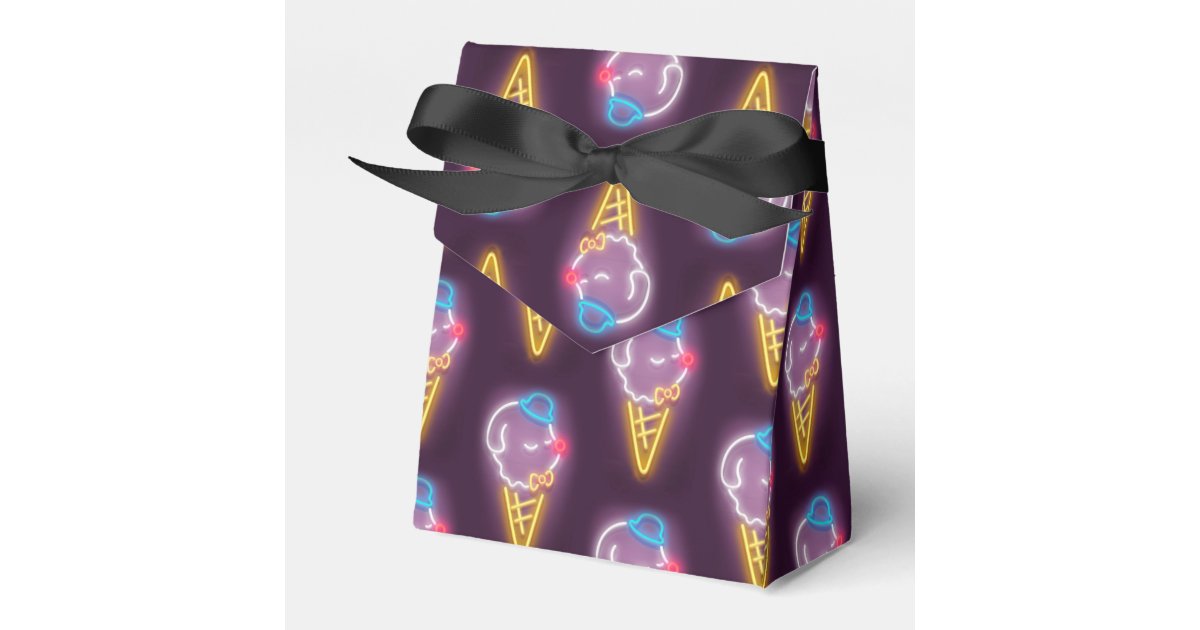 Neon Ice Cream Cone Favor Box Zazzle