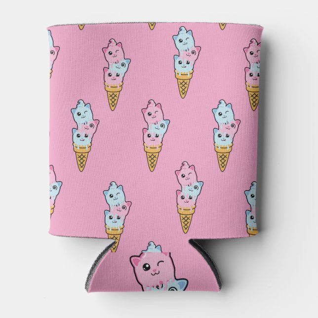 Neon Ice Cream: Kids' Urban Fun. Can Cooler (Front)