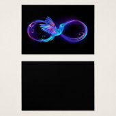 Neon Infinity Symbol with Glowing Hummingbird (Front & Back)