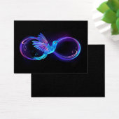 Neon Infinity Symbol with Glowing Hummingbird (Desk)