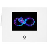 Neon Infinity Symbol with Glowing Hummingbird (Back Horizontal)