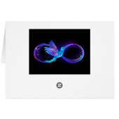 Neon Infinity Symbol with Glowing Hummingbird (Back Horizontal)