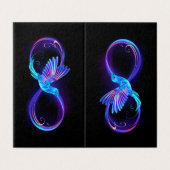 Neon Infinity Symbol with Glowing Hummingbird (Outside Unfolded)
