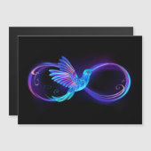 Neon Infinity Symbol with Glowing Hummingbird (Front/Back)