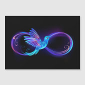 Neon Infinity Symbol with Glowing Hummingbird (Front)