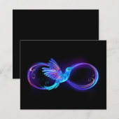 Neon Infinity Symbol with Glowing Hummingbird (Front/Back)