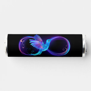 Neon Infinity Symbol with Glowing Hummingbird Breath Savers® Mints