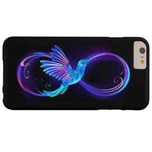 Neon Infinity Symbol with Glowing Hummingbird Barely There iPhone 6 Plus Case