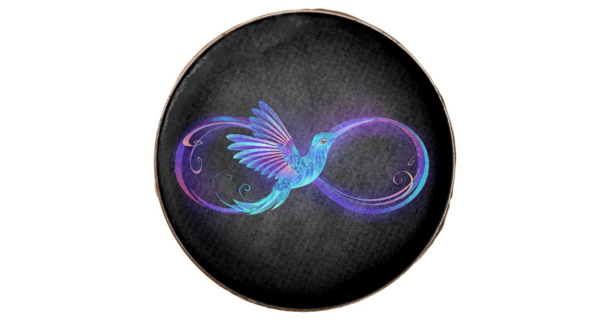 Neon Infinity Symbol with Glowing Hummingbird Chocolate Covered Oreo ...