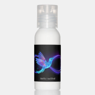 Neon Infinity Symbol with Glowing Hummingbird Hand Lotion
