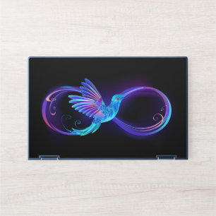 Neon Infinity Symbol with Glowing Hummingbird HP Laptop Skin