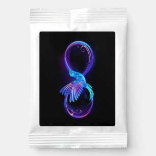 Neon Infinity Symbol with Glowing Hummingbird Margarita Drink Mix