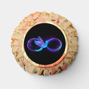 Neon Infinity Symbol with Glowing Hummingbird Reese's Peanut Butter Cups