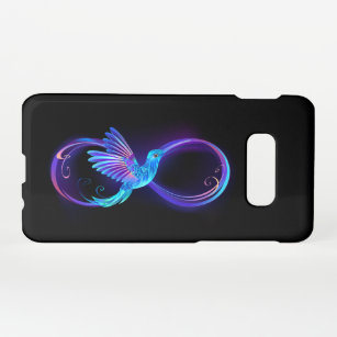 Neon Infinity Symbol with Glowing Hummingbird Samsung Galaxy S10E Case