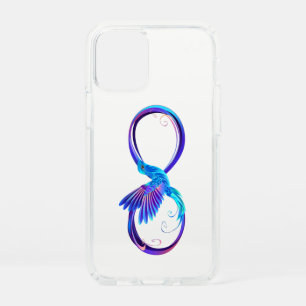 Neon Infinity Symbol with Glowing Hummingbird Speck iPhone 12 Mini Case