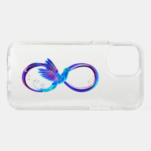 Neon Infinity Symbol with Glowing Hummingbird Speck iPhone 12 Pro Case