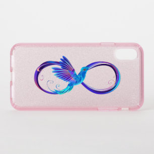 Neon Infinity Symbol with Glowing Hummingbird Speck iPhone XS Max Case