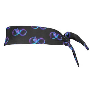 Neon Infinity Symbol with Glowing Hummingbird Tie Headband