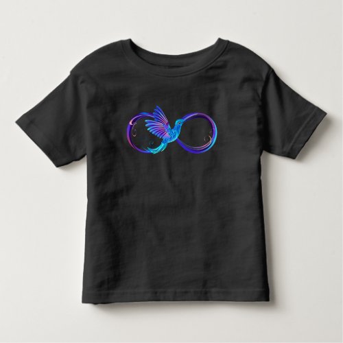 Neon Infinity Symbol with Glowing Hummingbird Toddler T_shirt