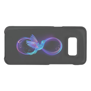 Neon Infinity Symbol with Glowing Hummingbird Uncommon Samsung Galaxy S8 Case