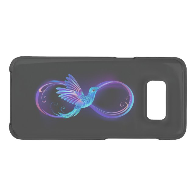 Neon Infinity Symbol with Glowing Hummingbird Uncommon Samsung Galaxy Case (Back (Horizontal))