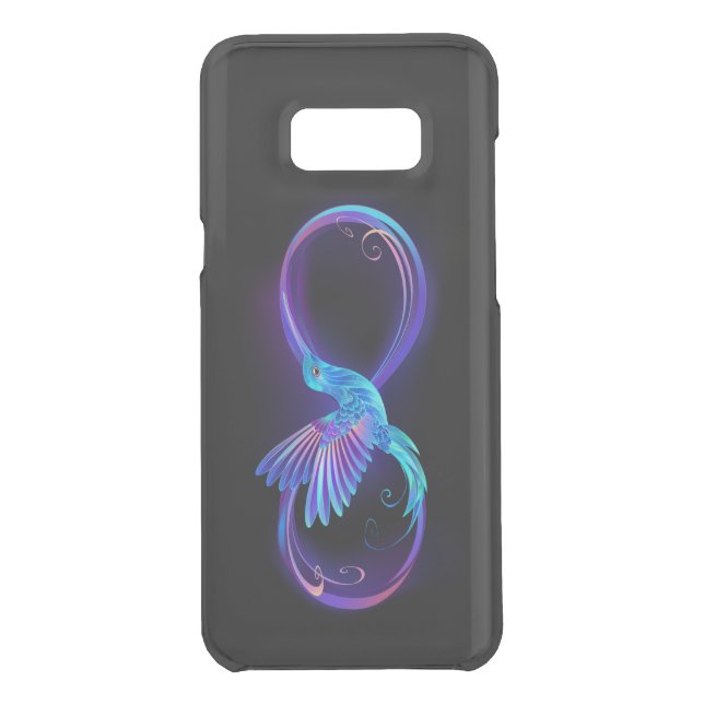 Neon Infinity Symbol with Glowing Hummingbird Uncommon Samsung Galaxy Case (Back)
