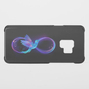 Neon Infinity Symbol with Glowing Hummingbird Uncommon Samsung Galaxy S9 Case