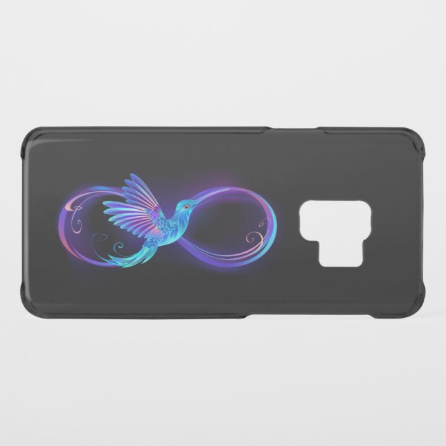 Neon Infinity Symbol with Glowing Hummingbird Uncommon Samsung Galaxy Case (Back (Horizontal))