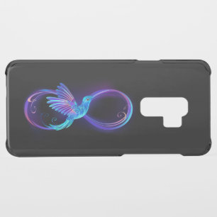 Neon Infinity Symbol with Glowing Hummingbird Uncommon Samsung Galaxy S9 Plus Case