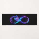Neon Infinity Symbol With Glowing Hummingbird Yoga Mat at Zazzle